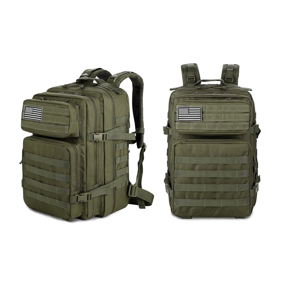 New! Ciana Men Backpack Military Tactical 40L Olive Green MOLLE Hiking School